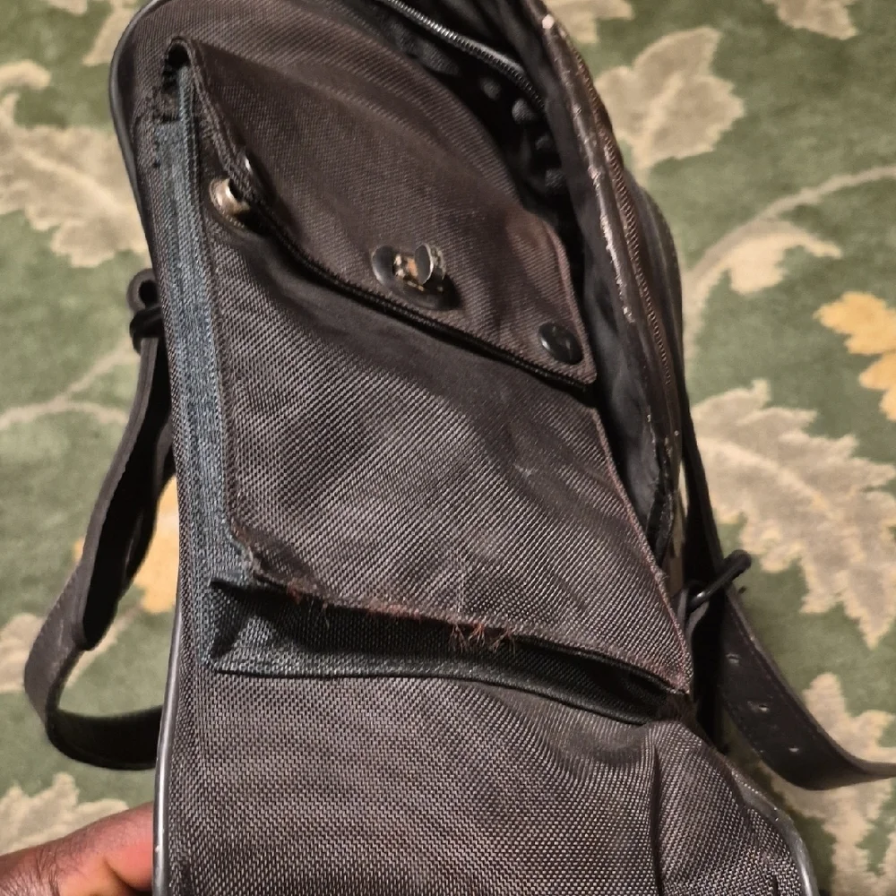 Harley-Davidson Black Messenger Satchel with Strap Accents